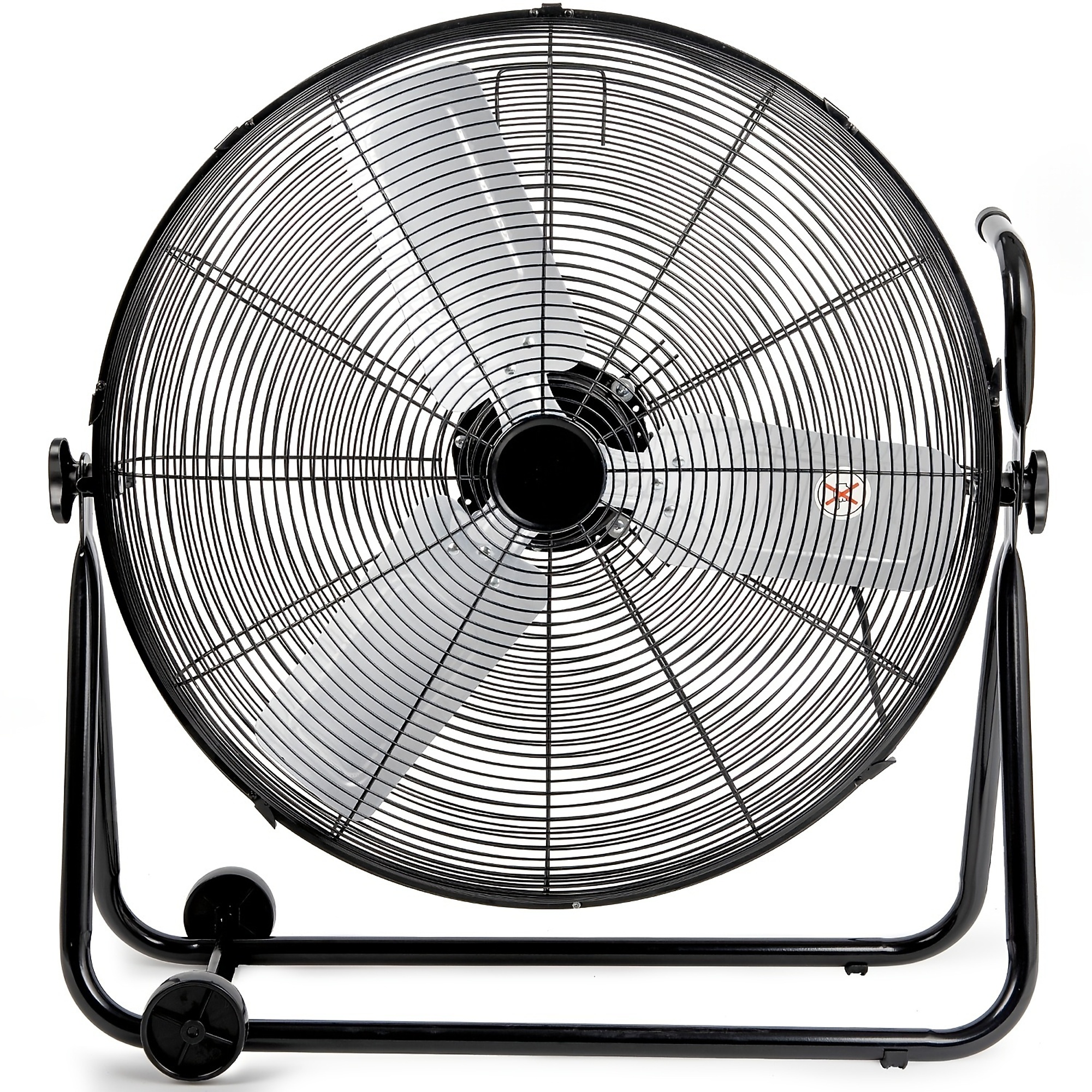 EdenDirect High Velocity Floor Fan — 27 in., 8000 CFM, 3 Speeds, Handle, Wheels, For Home Garage Indoor/Outdoor Use, Black